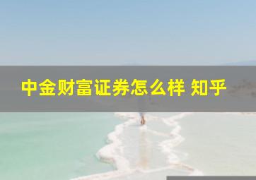 中金财富证券怎么样 知乎